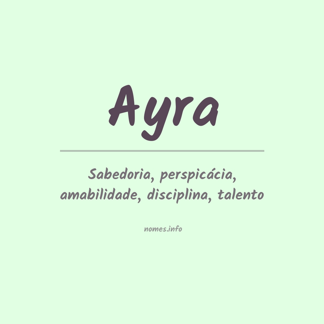 Significado do nome Ayra