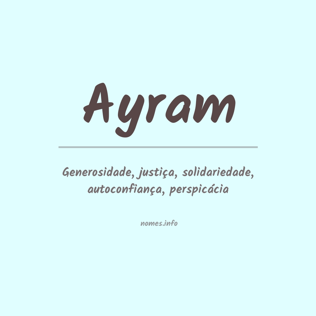 Significado do nome Ayram
