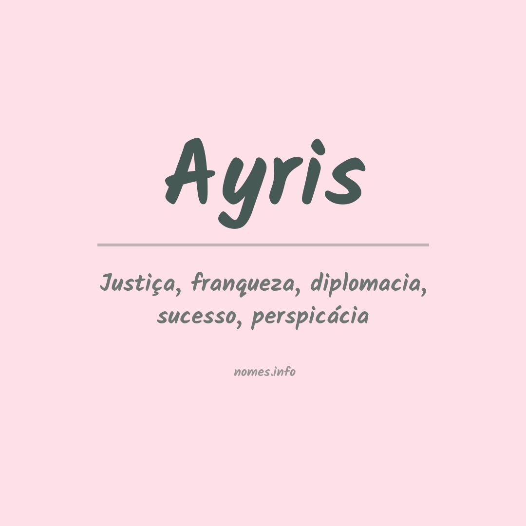 Significado do nome Ayris
