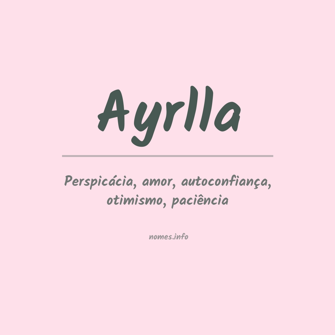 Significado do nome Ayrlla