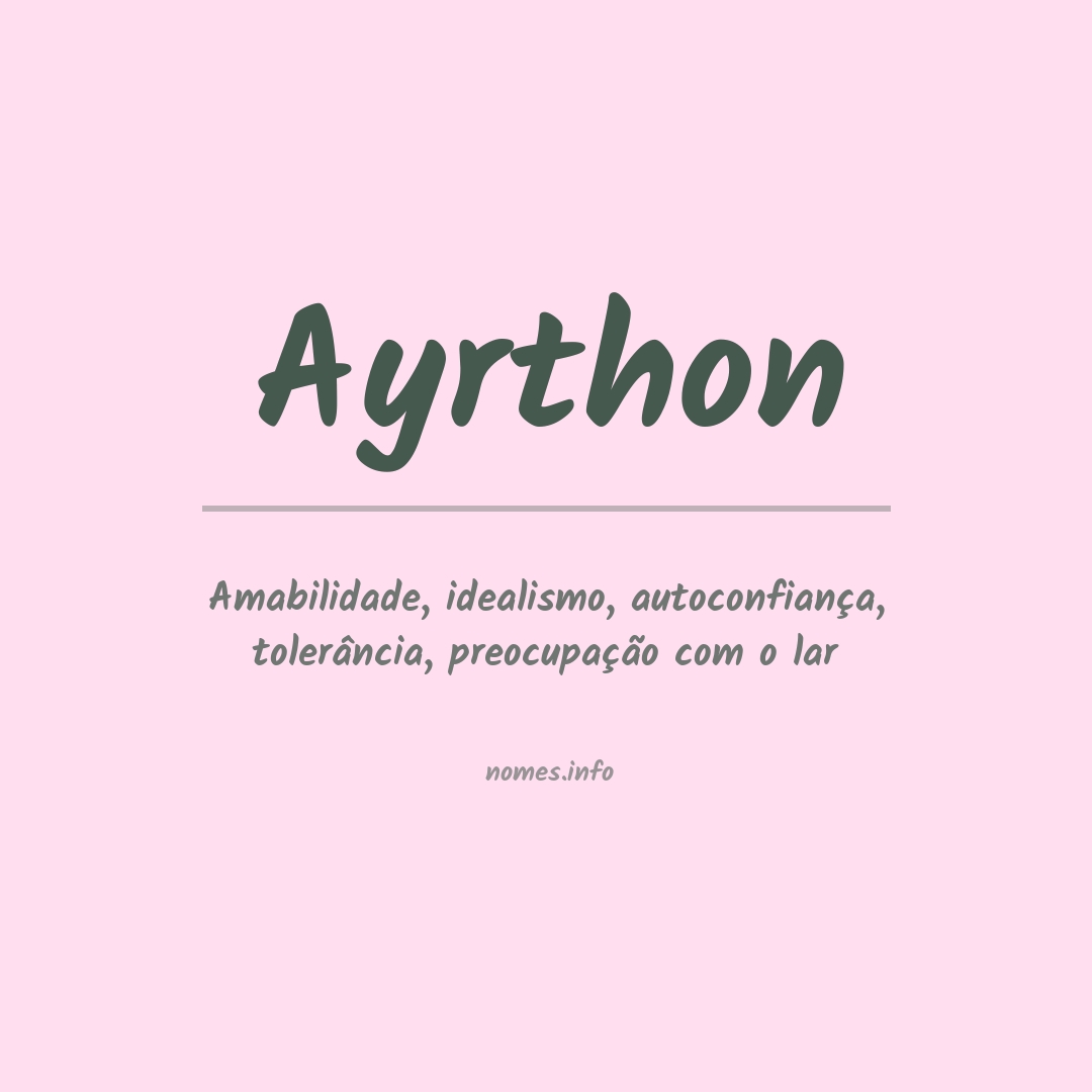 Significado do nome Ayrthon