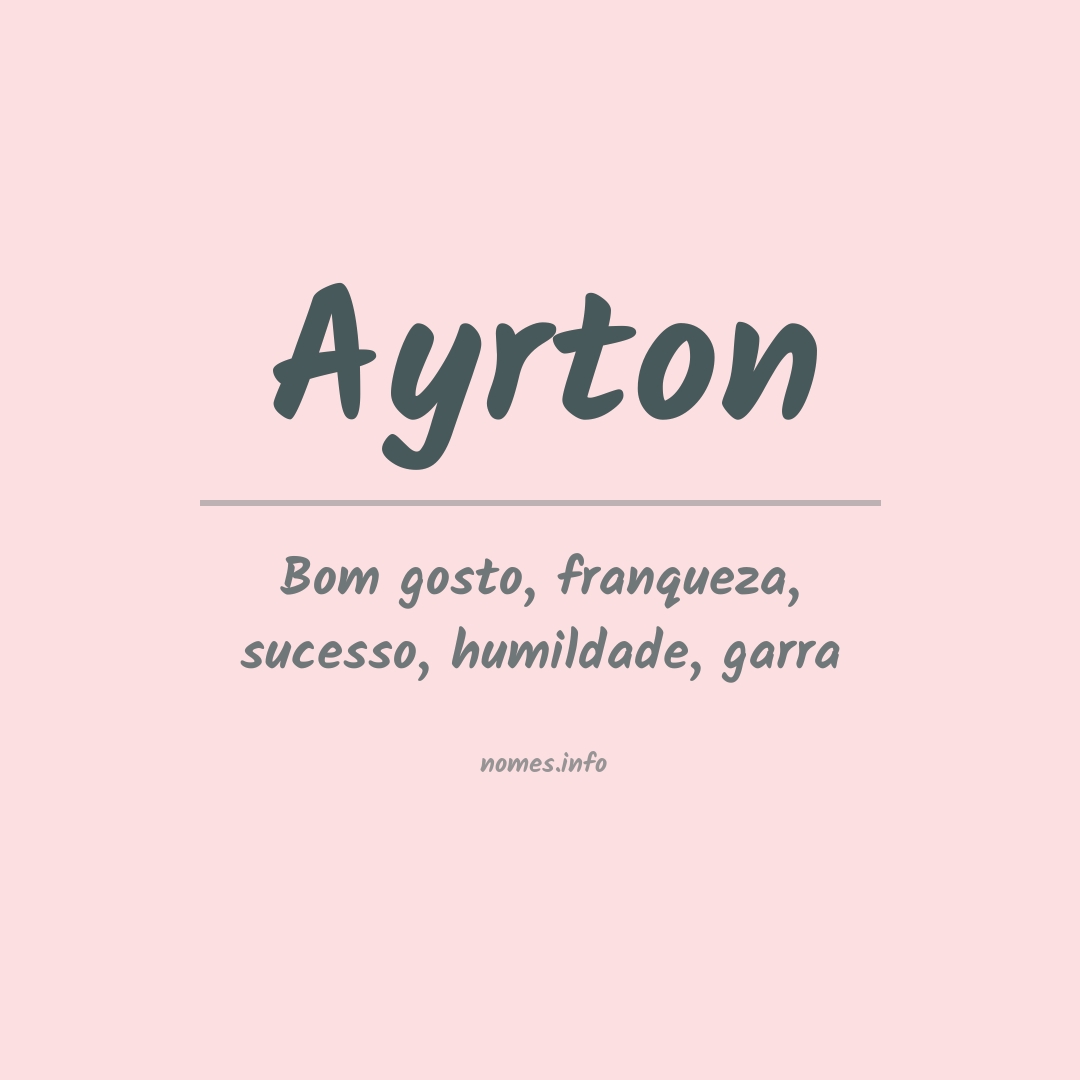 Significado do nome Ayrton