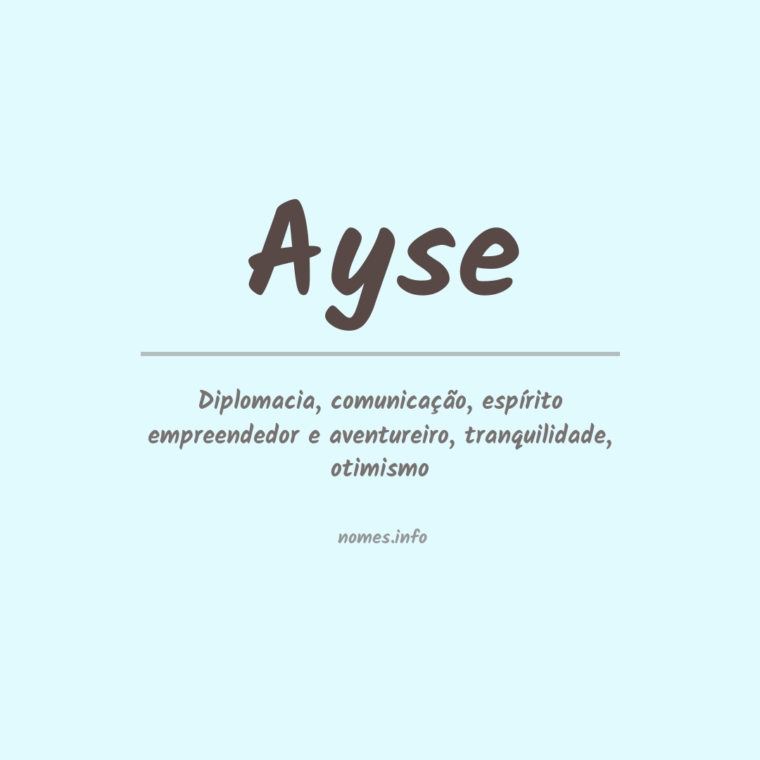 Significado do nome Ayse