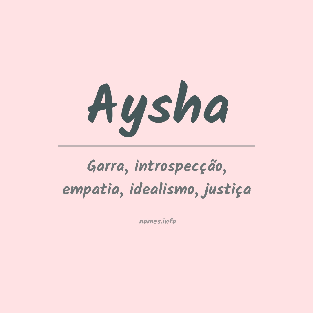 Significado do nome Aysha