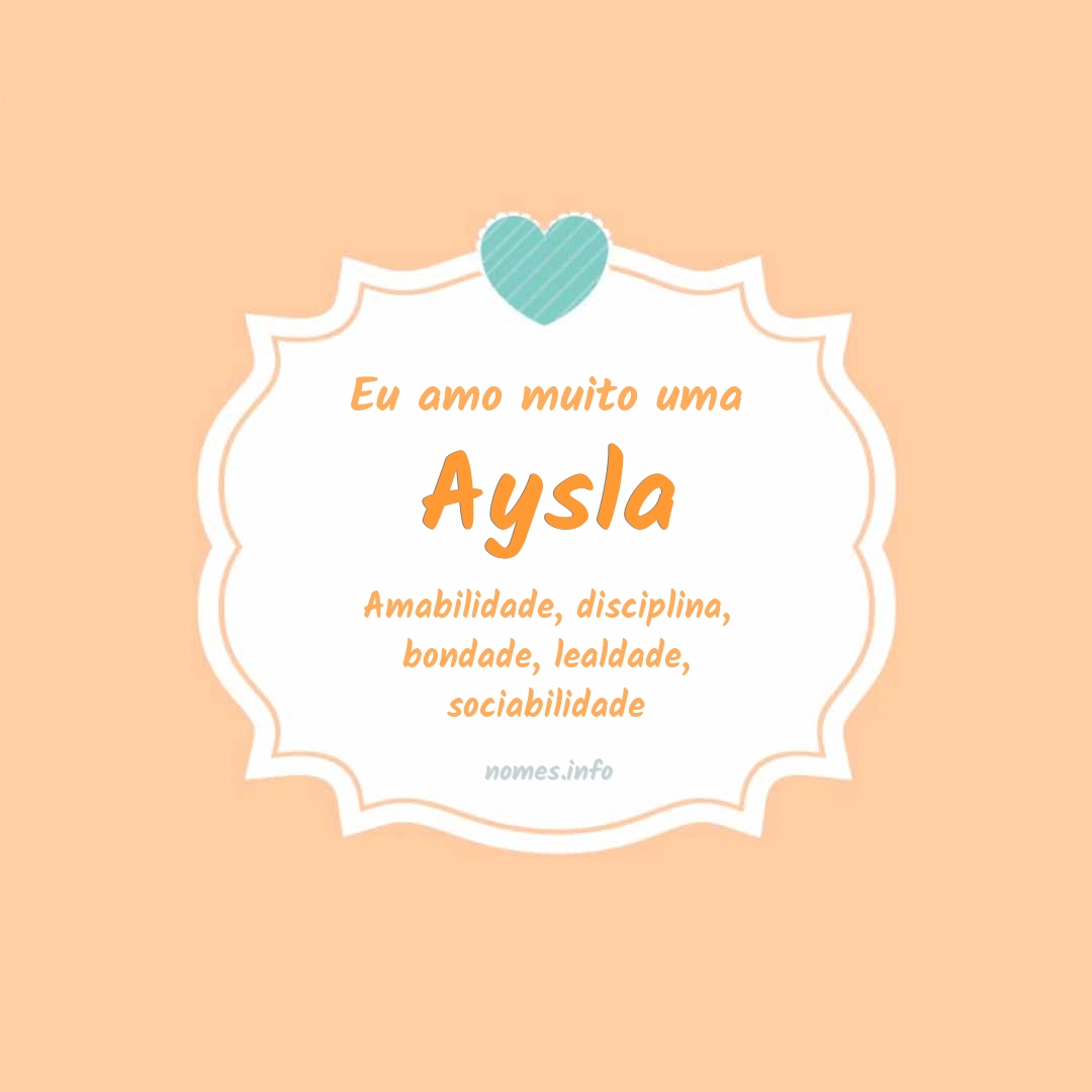 Eu amo muito Aysla