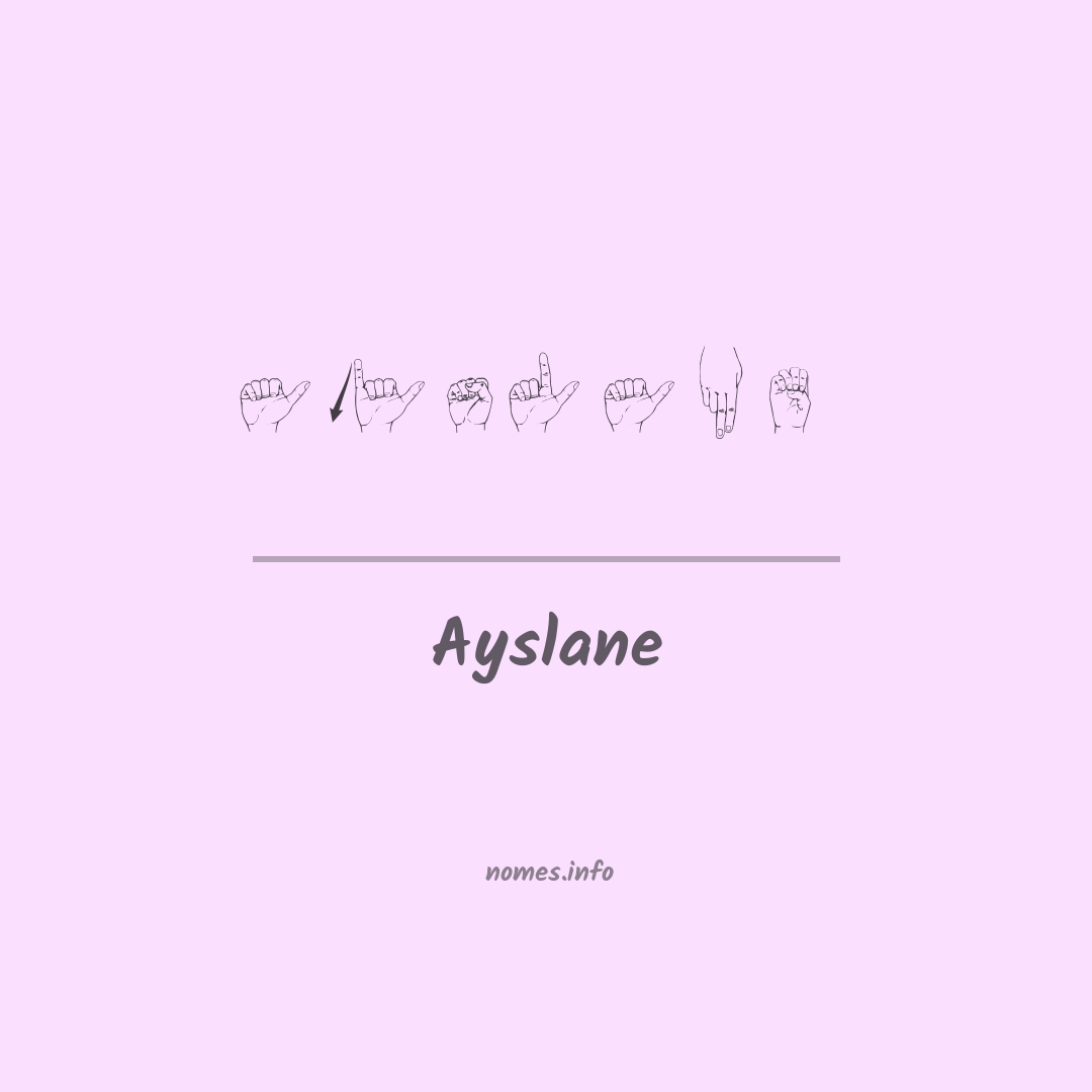 Ayslane em Libras