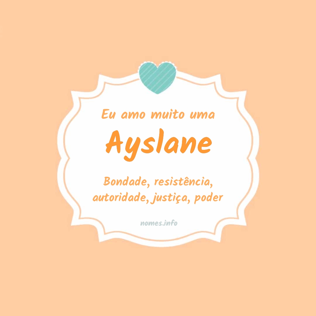 Eu amo muito Ayslane