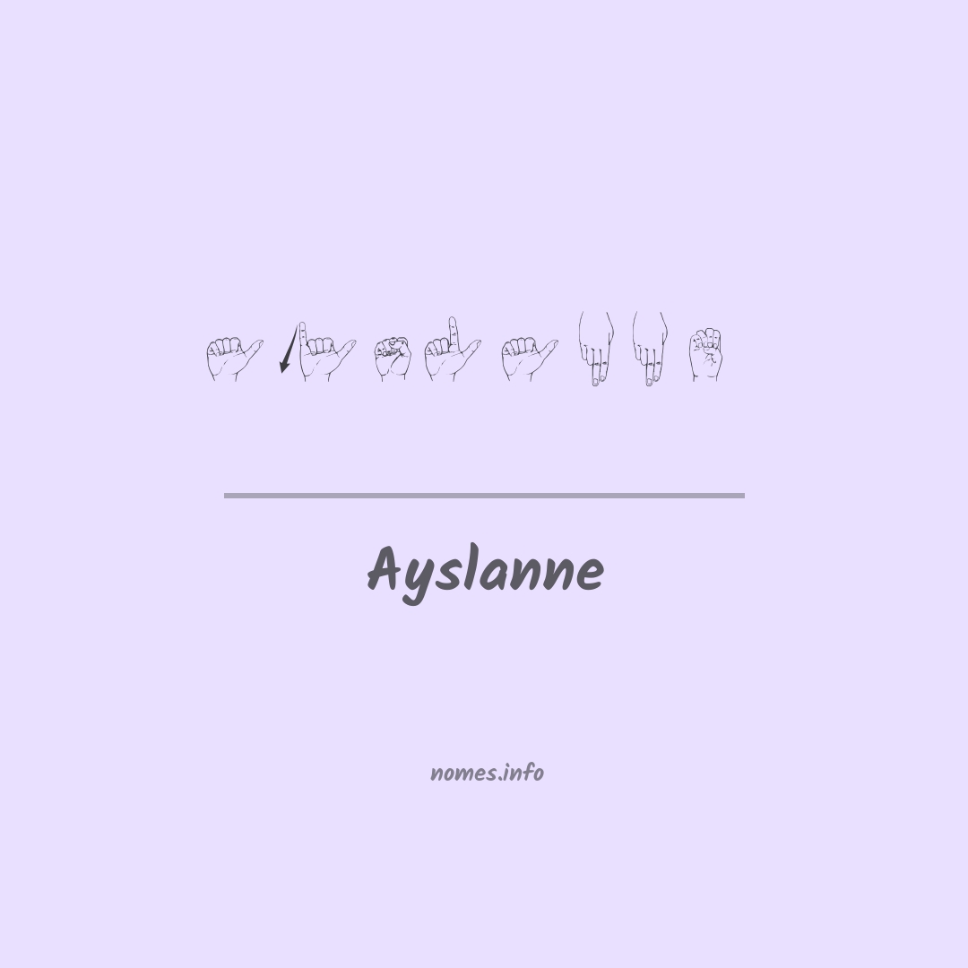 Ayslanne em Libras