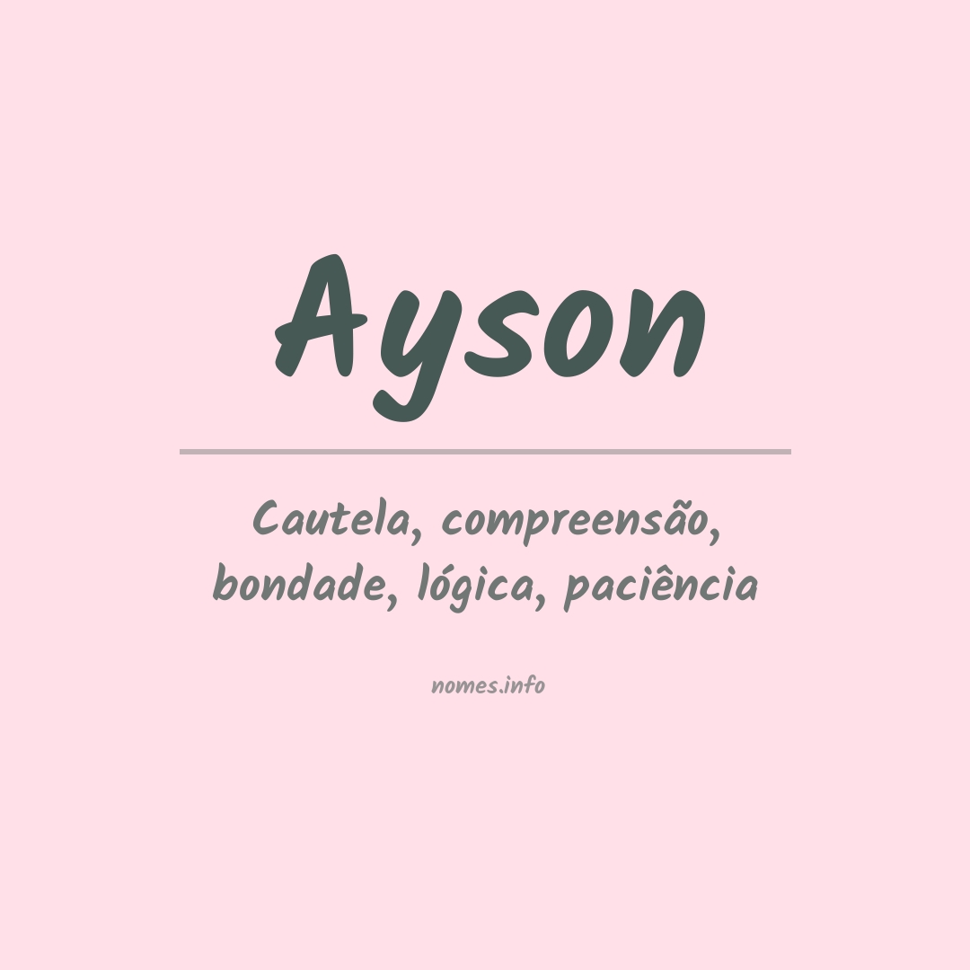 Significado do nome Ayson