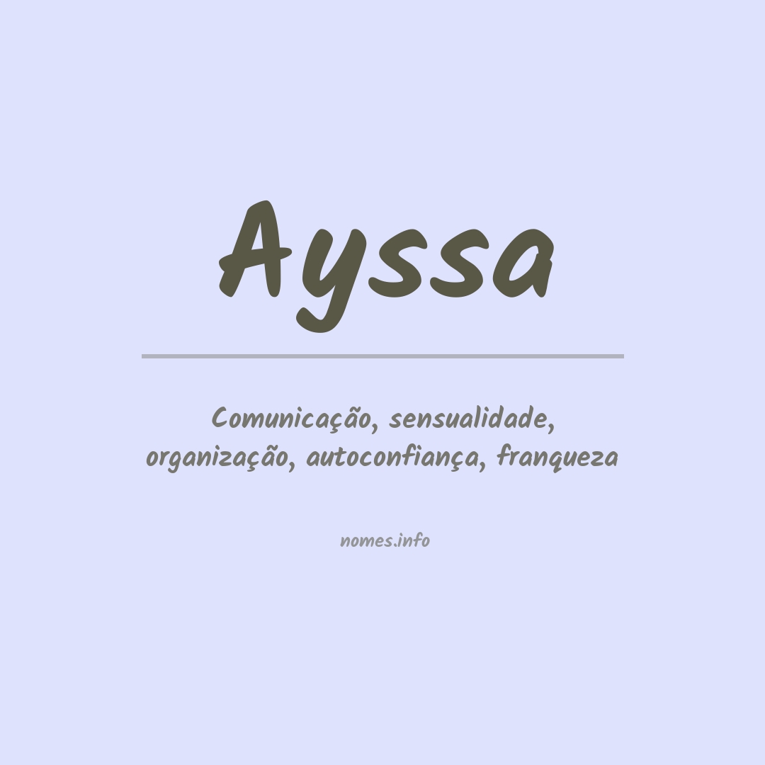 Significado do nome Ayssa