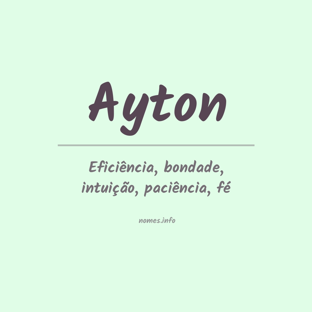 Significado do nome Ayton