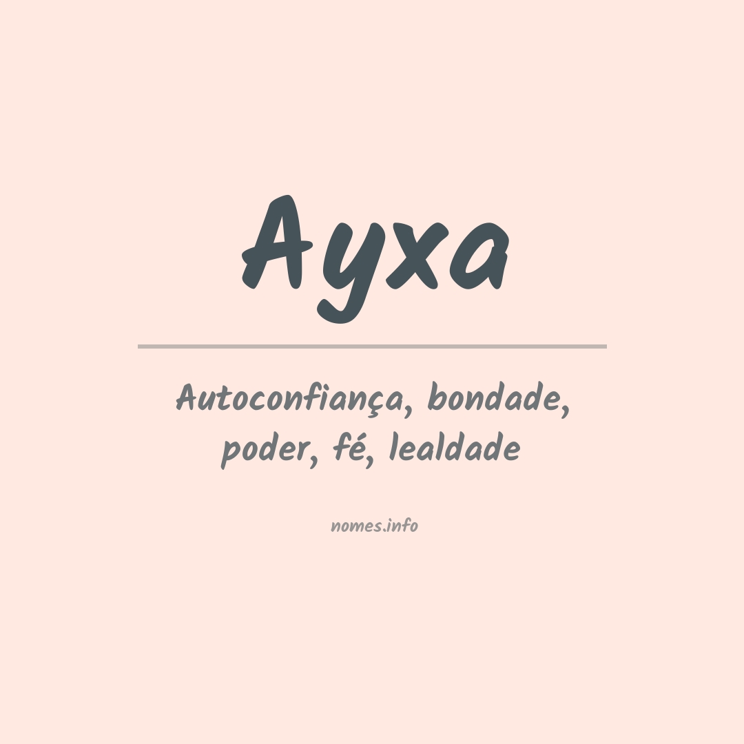 Significado do nome Ayxa