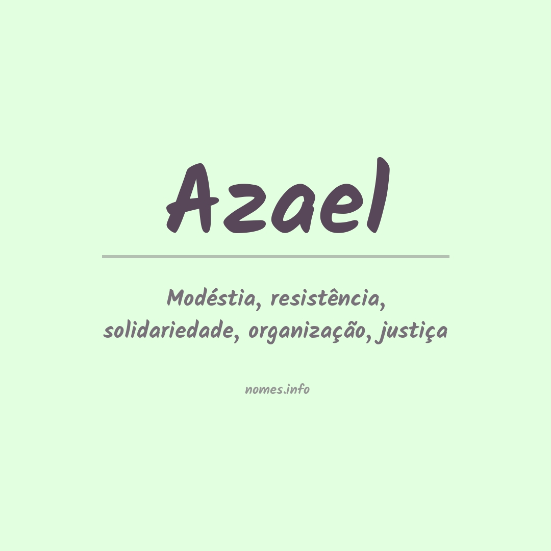Significado do nome Azael