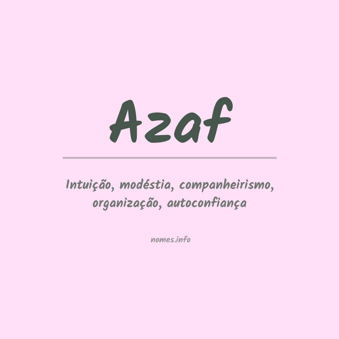 Significado do nome Azaf