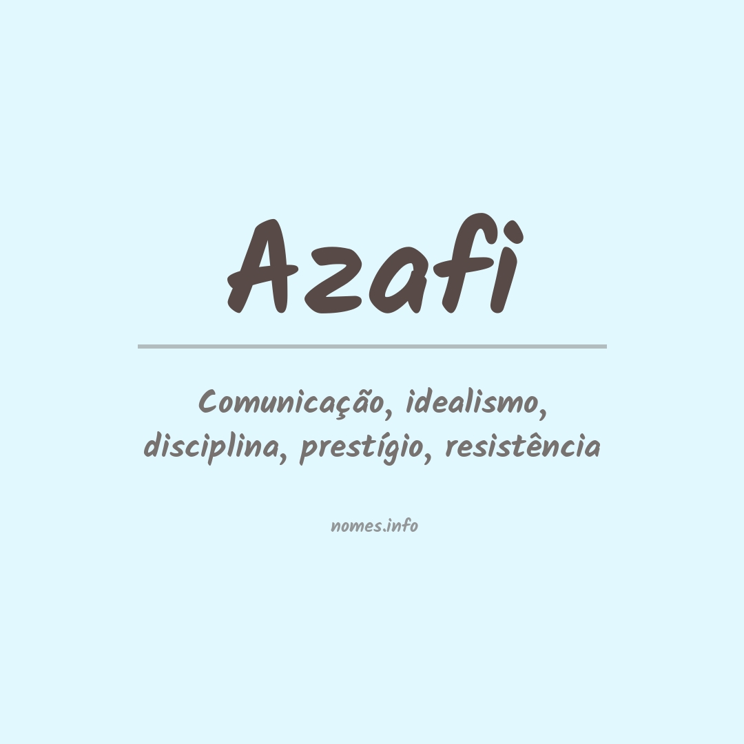 Significado do nome Azafi