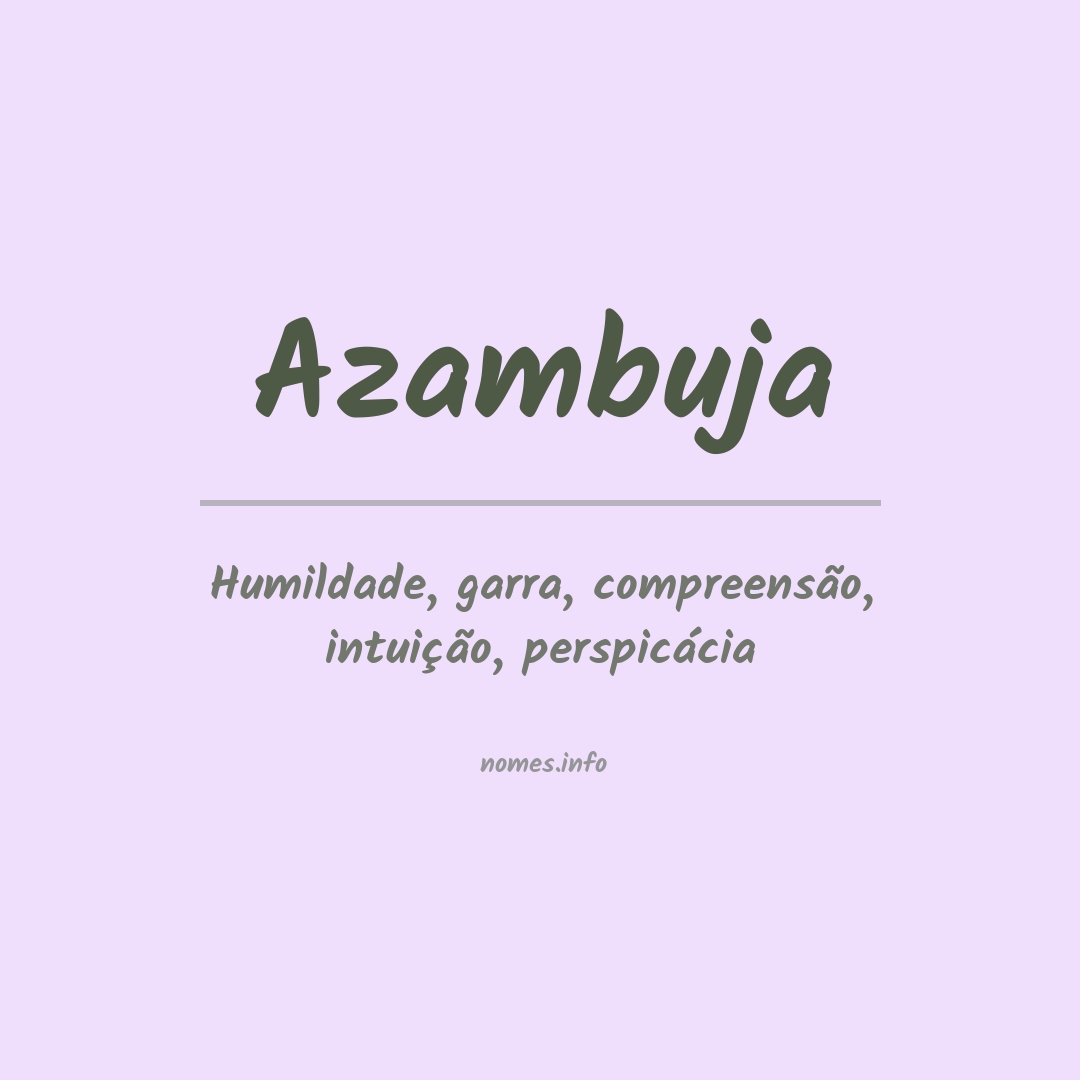 Significado do nome Azambuja