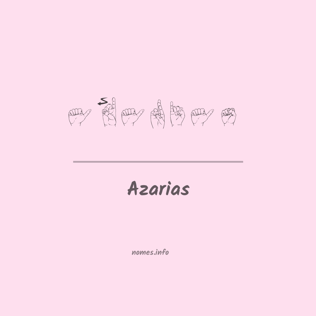 Azarias em Libras