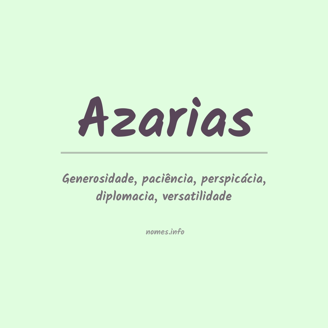 Significado do nome Azarias