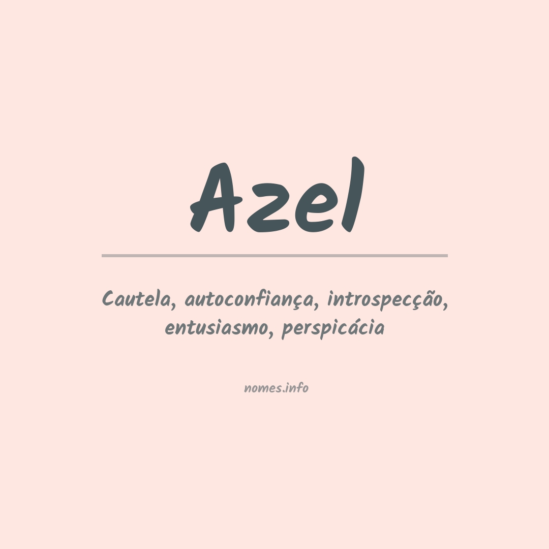 Significado do nome Azel