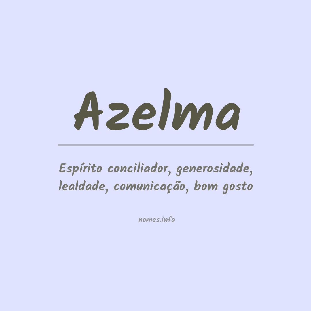 Significado do nome Azelma