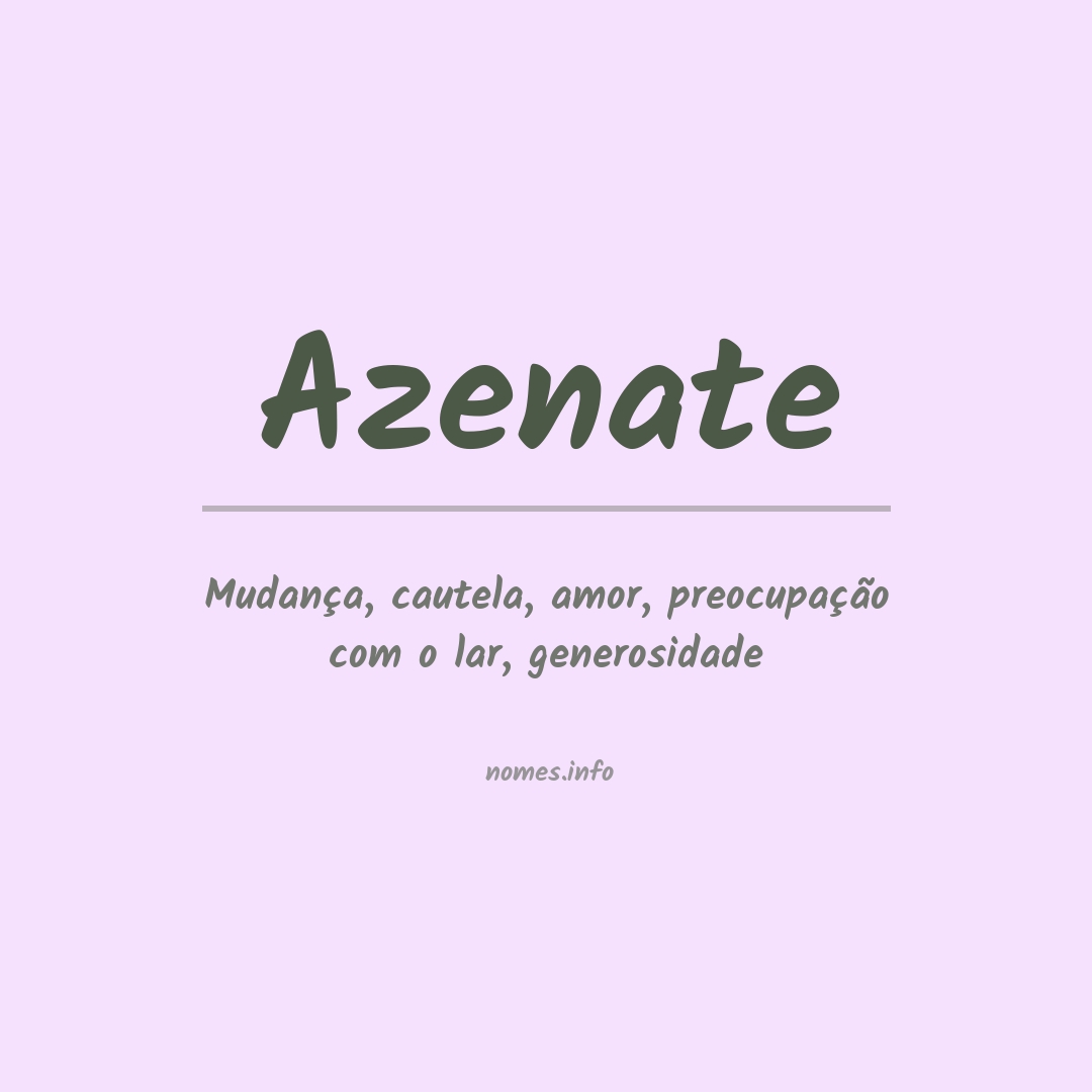 Qual o nome da Azenate?