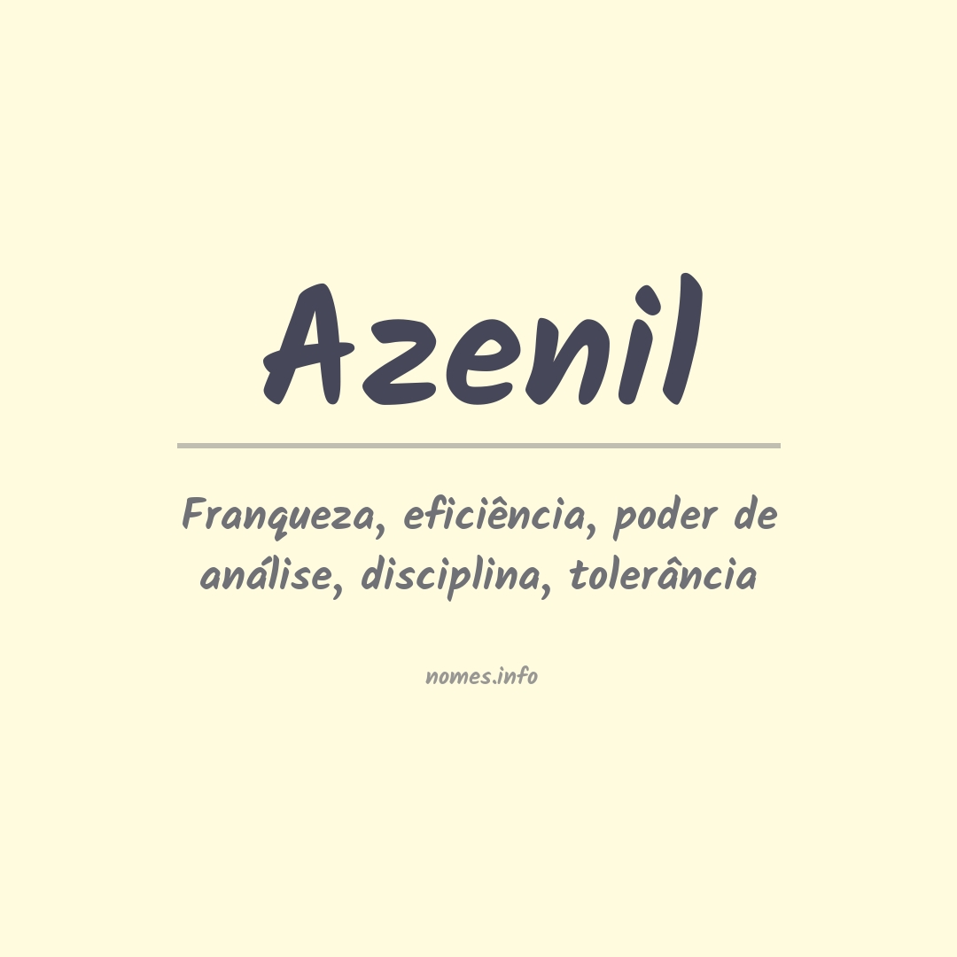 Significado do nome Azenil