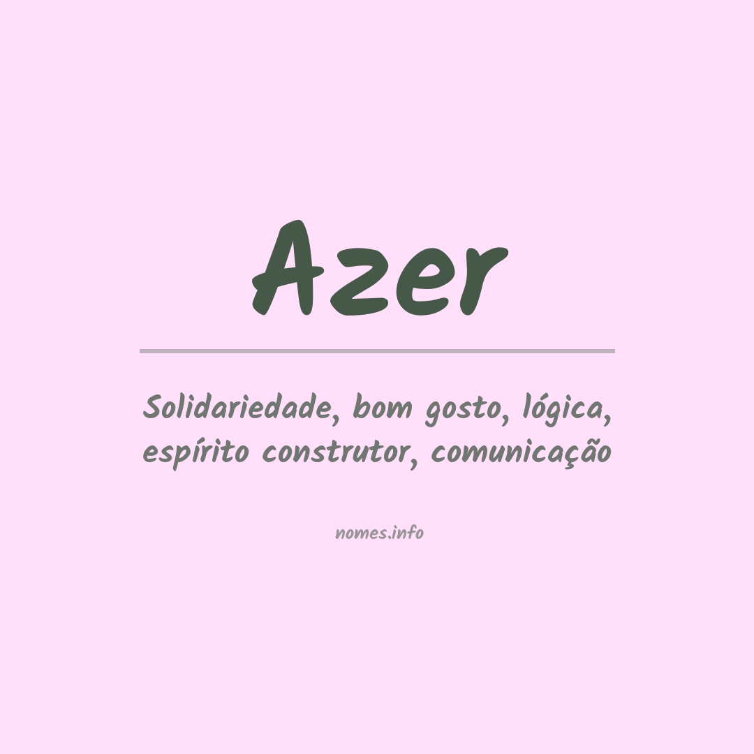 Significado do nome Azer