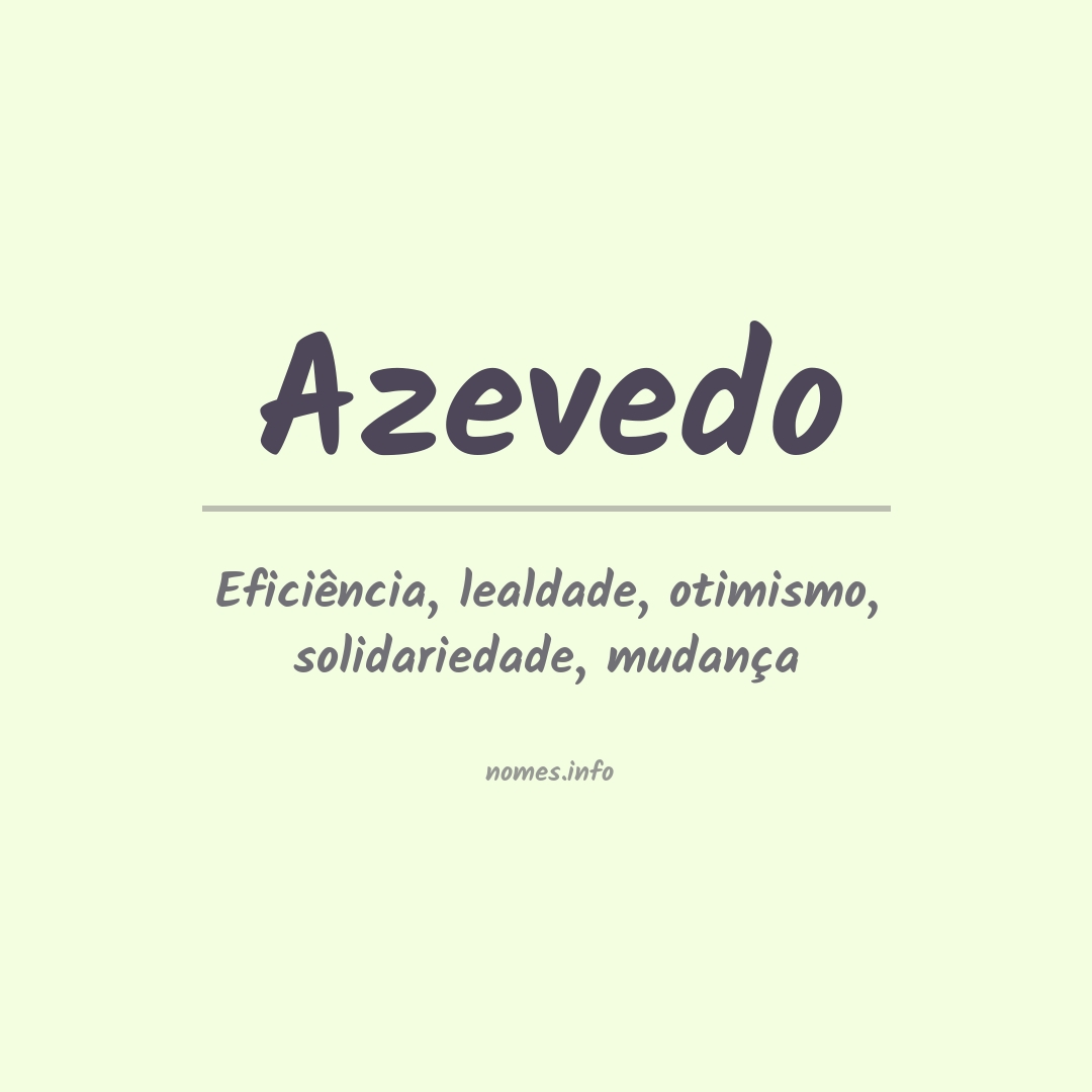 Significado do nome Azevedo