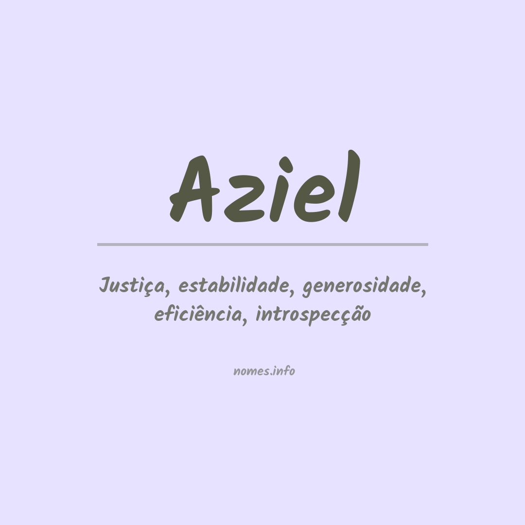 Significado do nome Aziel