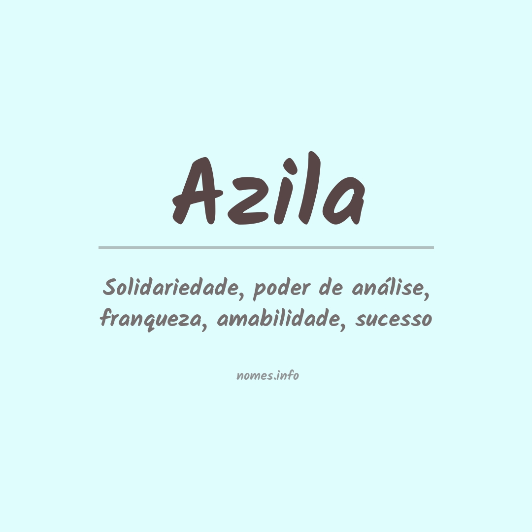 Significado do nome Azila