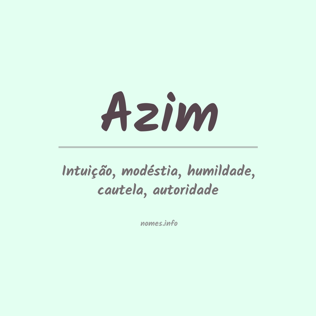 Significado do nome Azim