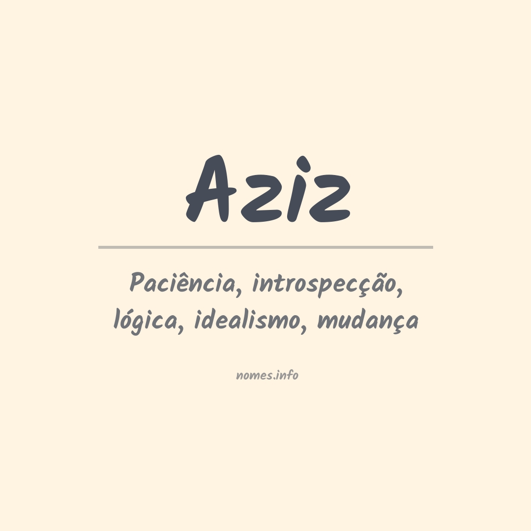 Significado do nome Aziz