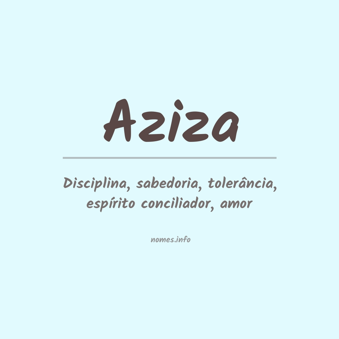 Significado do nome Aziza