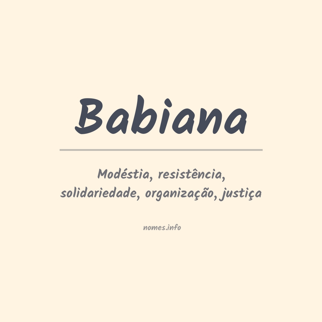 Significado do nome Babiana