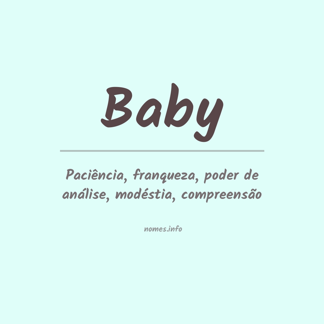 Significado do nome Baby