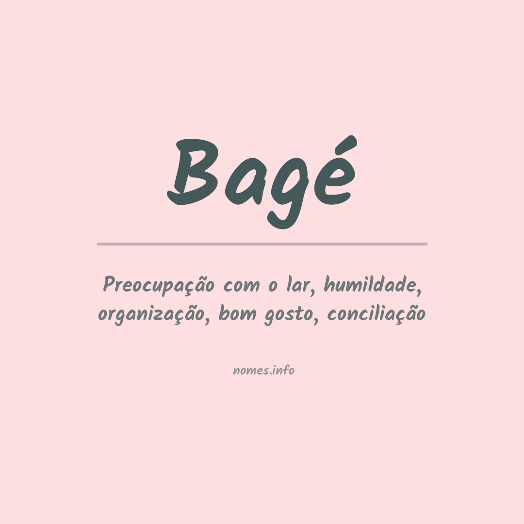 Significado do nome Bagé