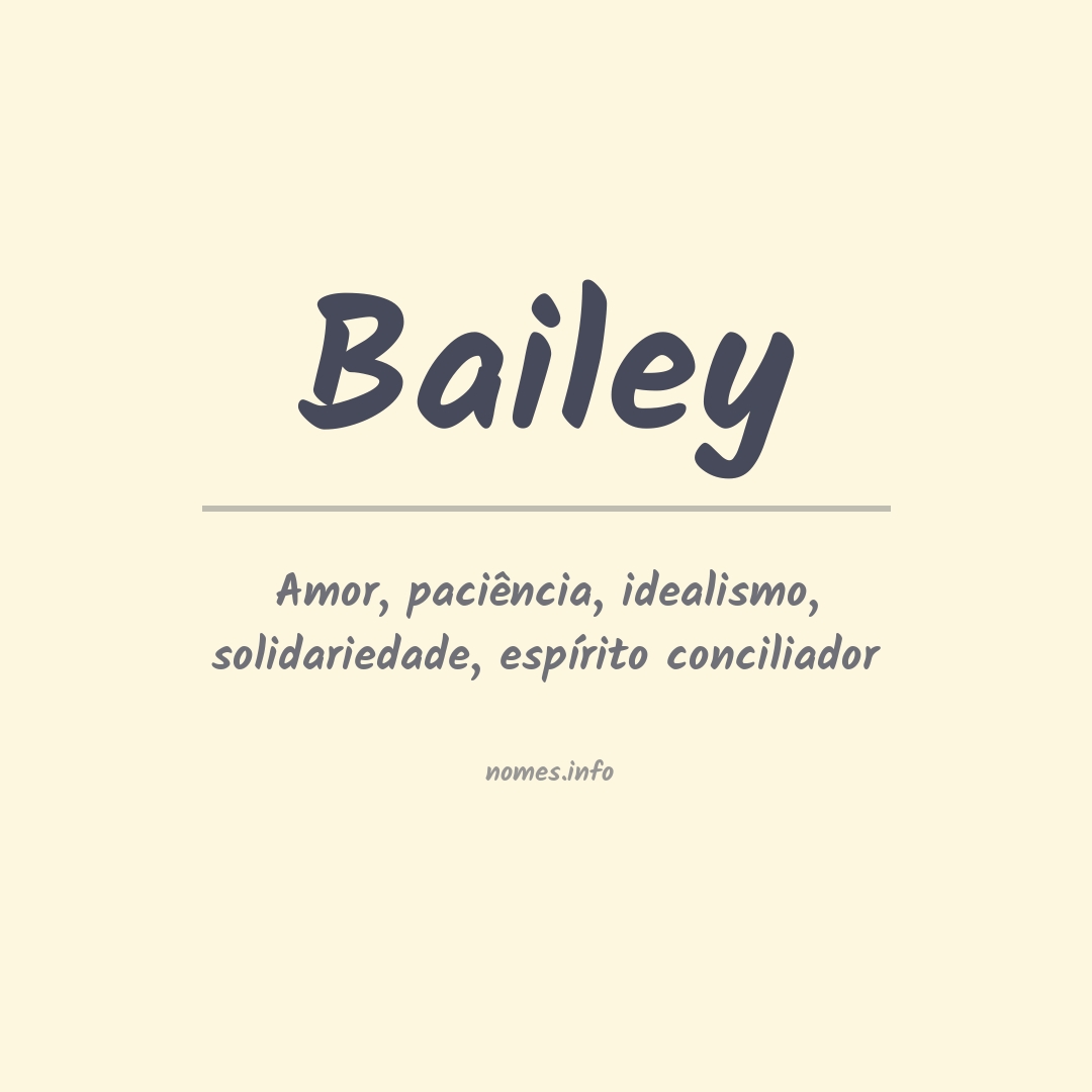 Significado do nome Bailey
