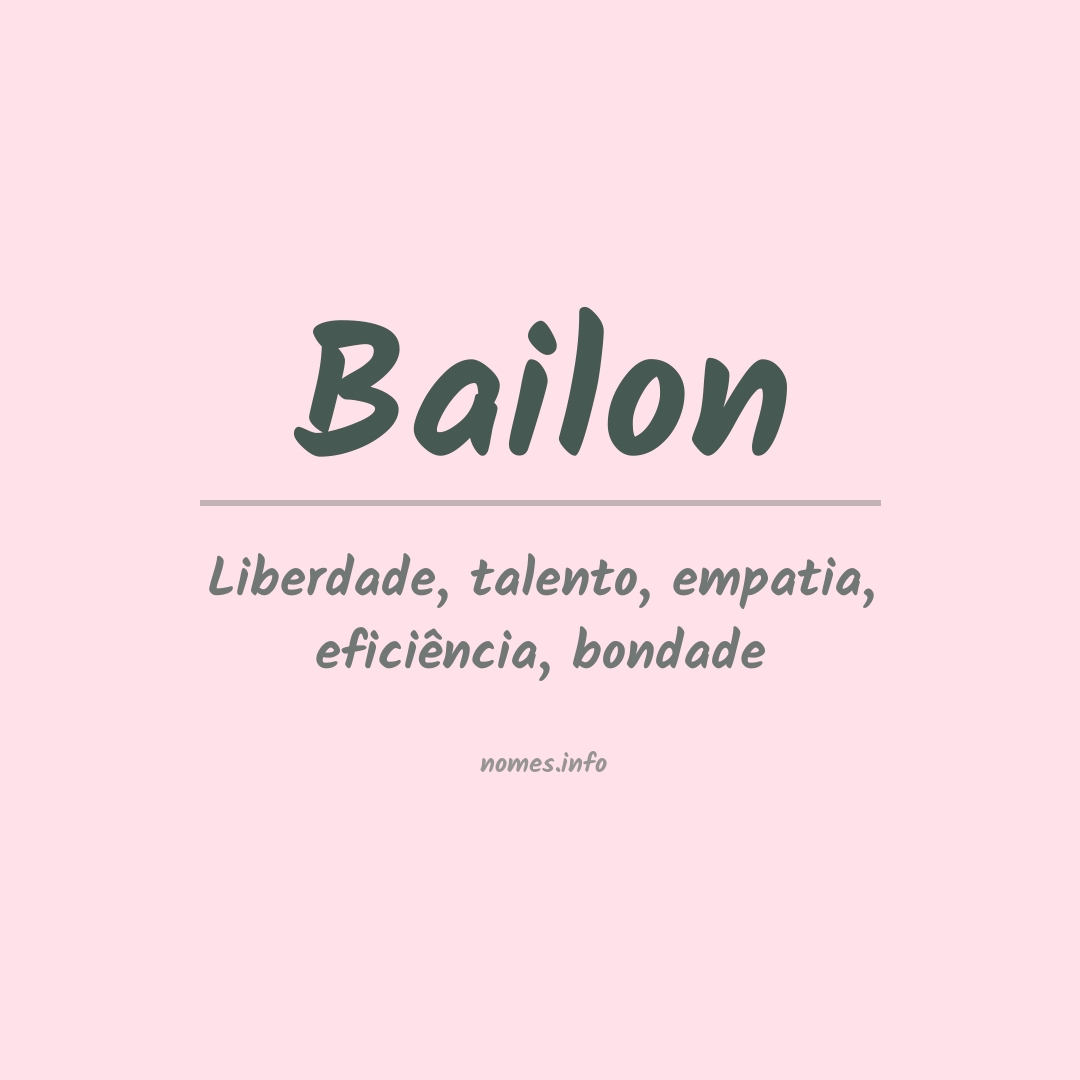 Significado do nome Bailon