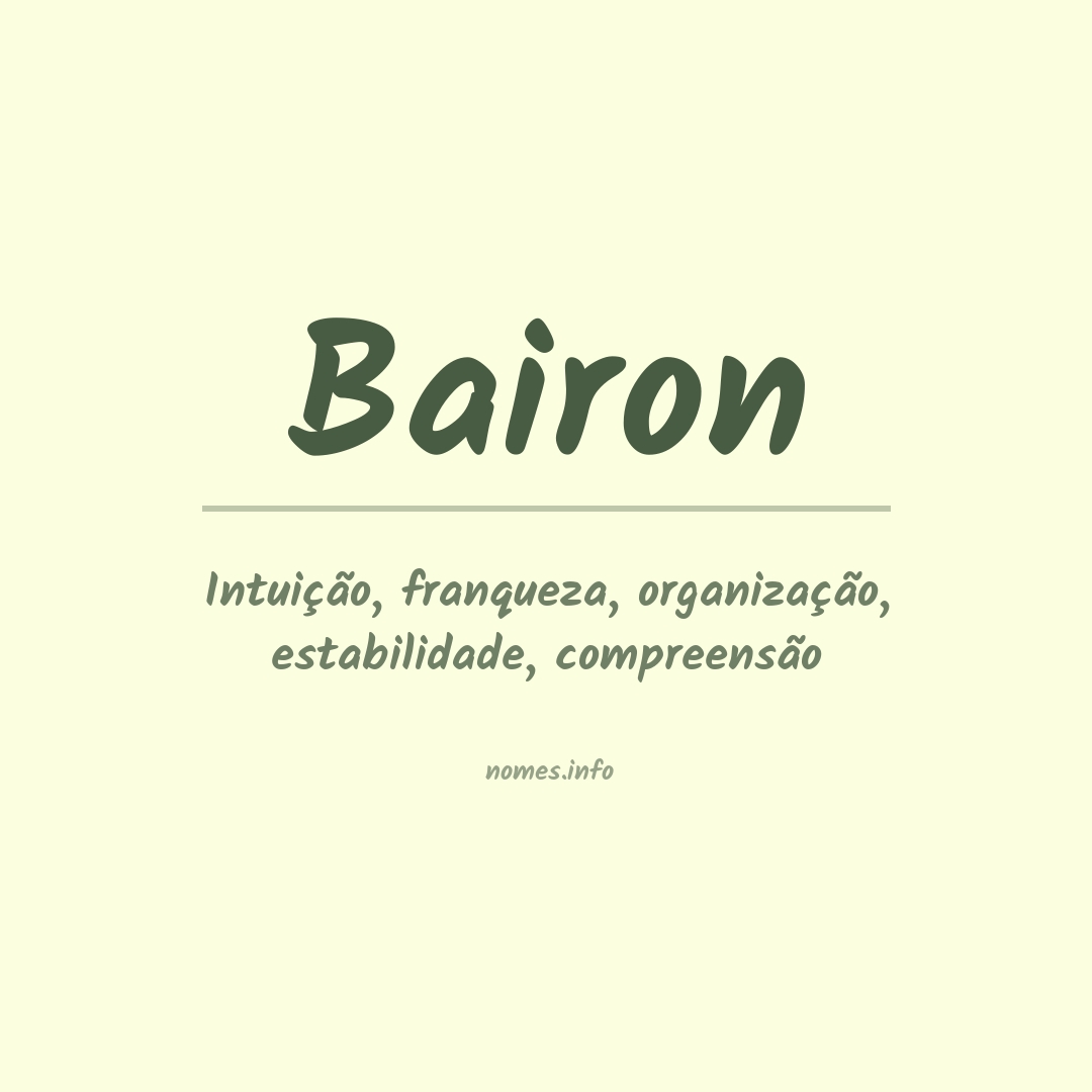 Significado do nome Bairon