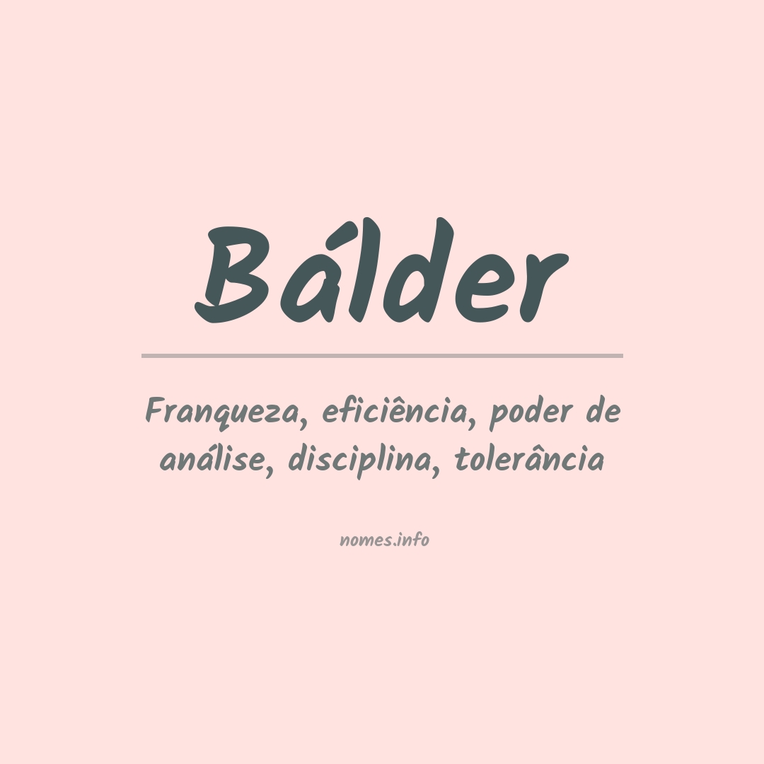 Significado do nome Bálder