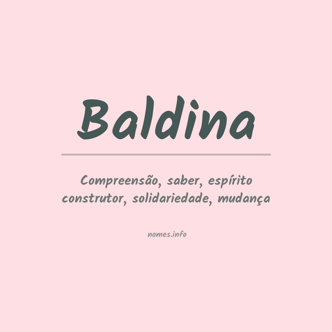 Significado do nome Baldina