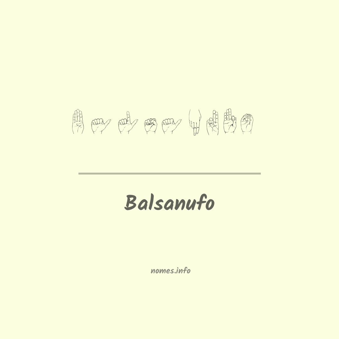 Balsanufo em Libras