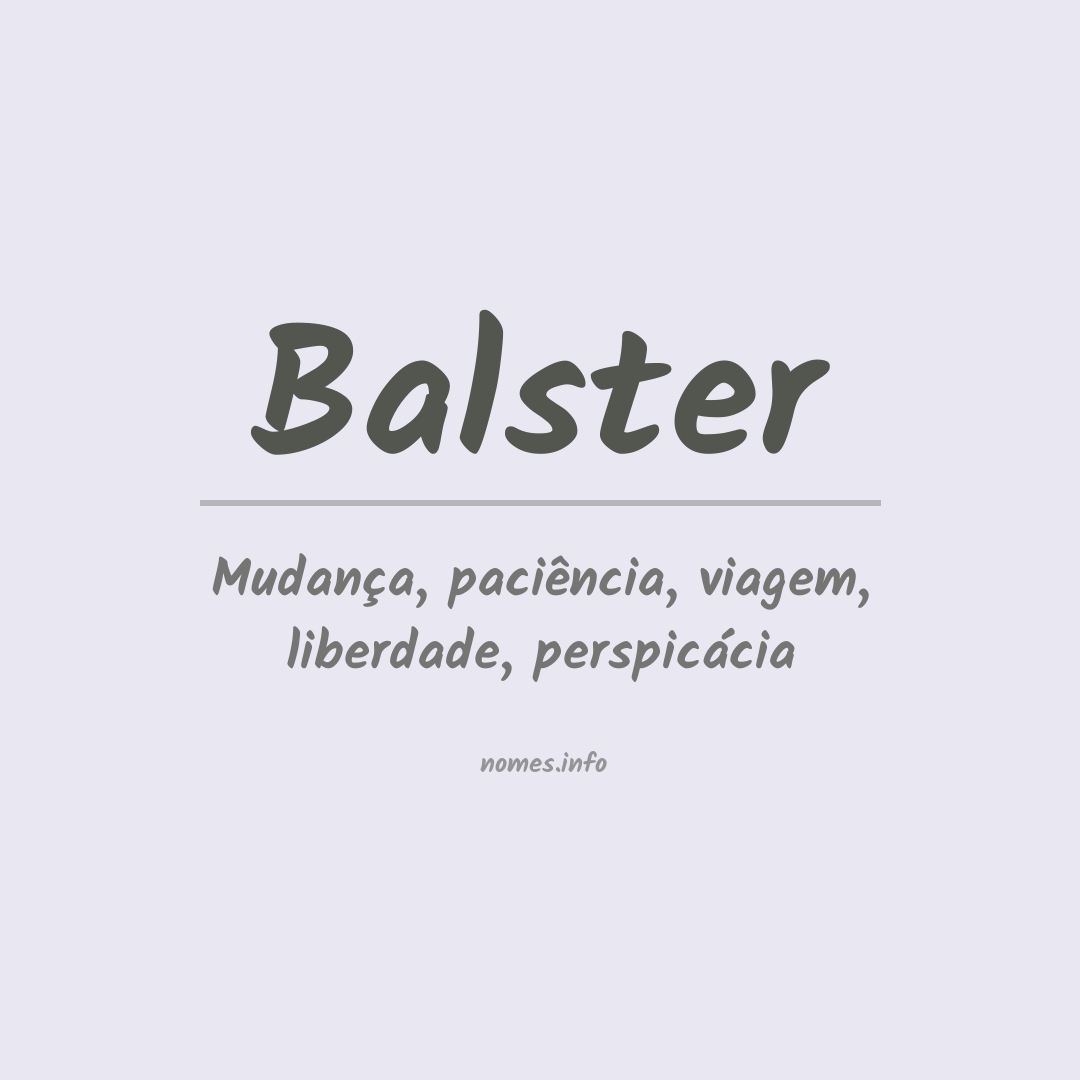 Significado do nome Balster