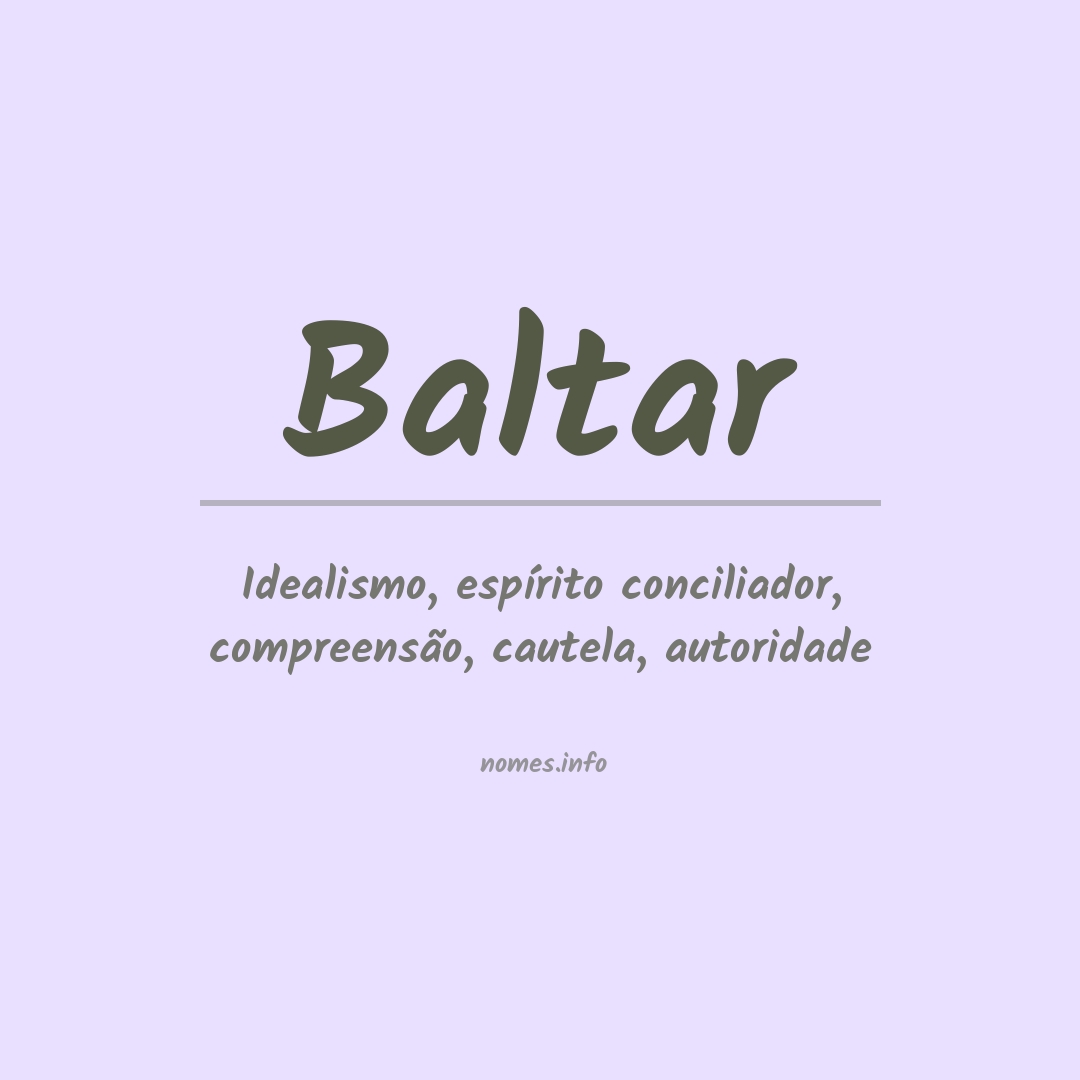 Significado do nome Baltar