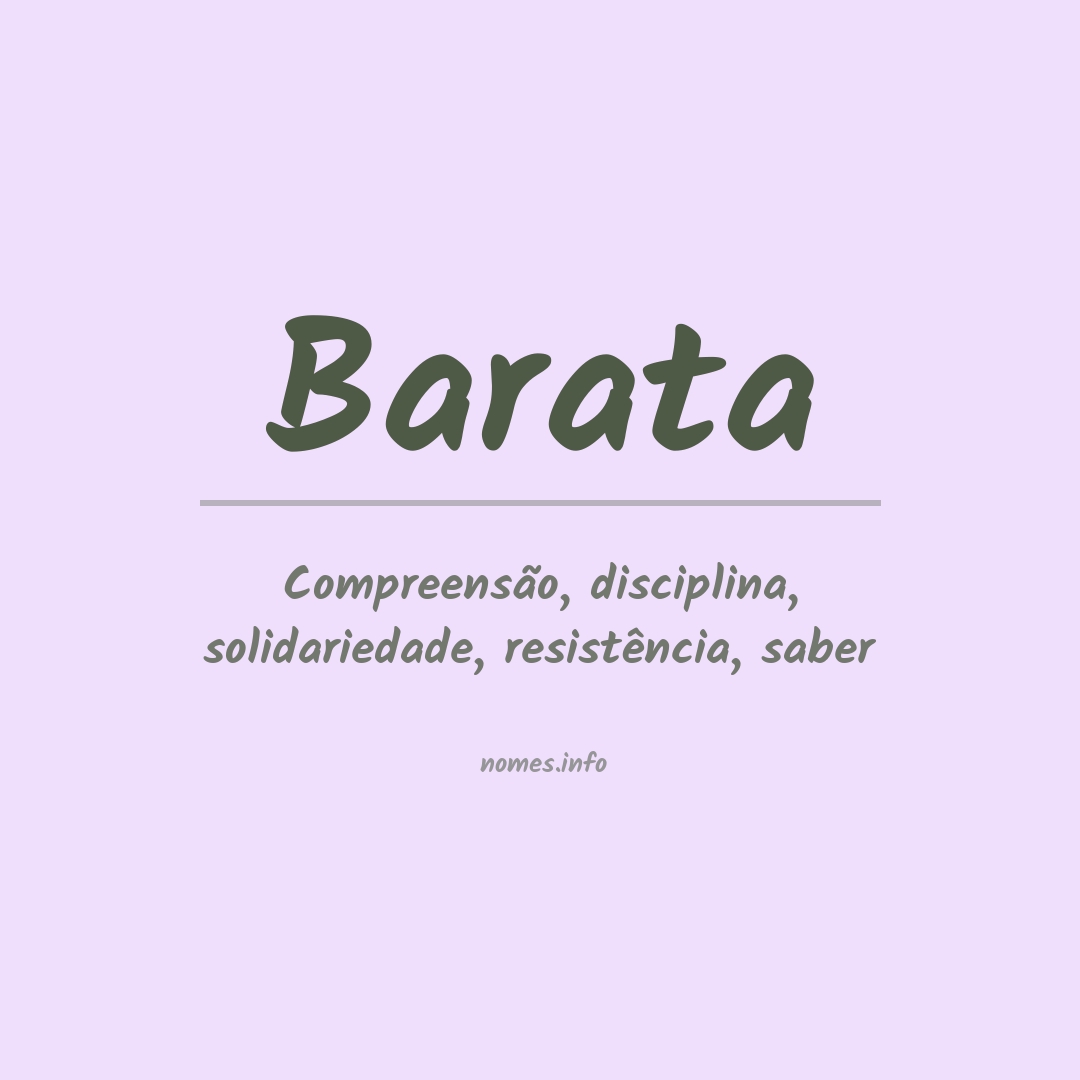 Significado do nome Barata