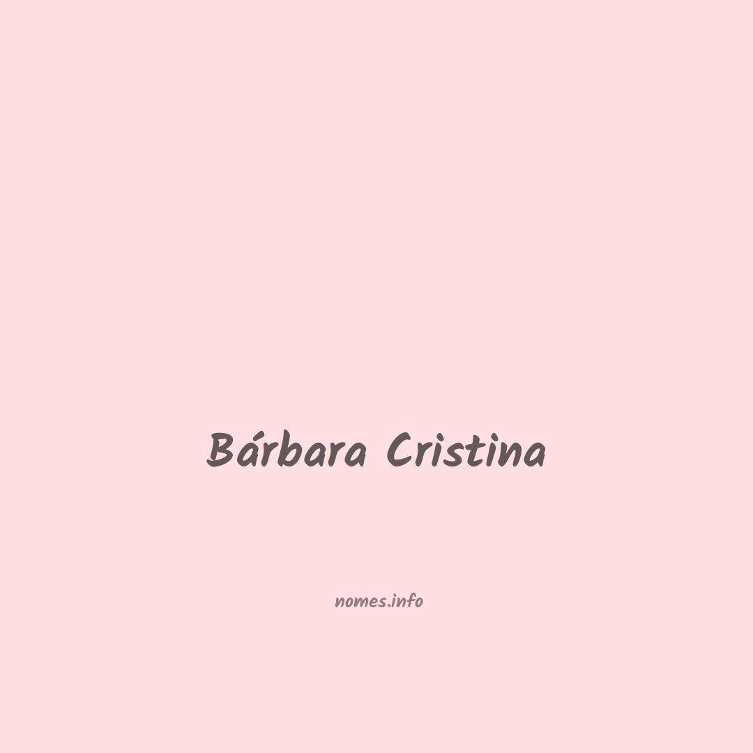 Bárbara cristina em chinês