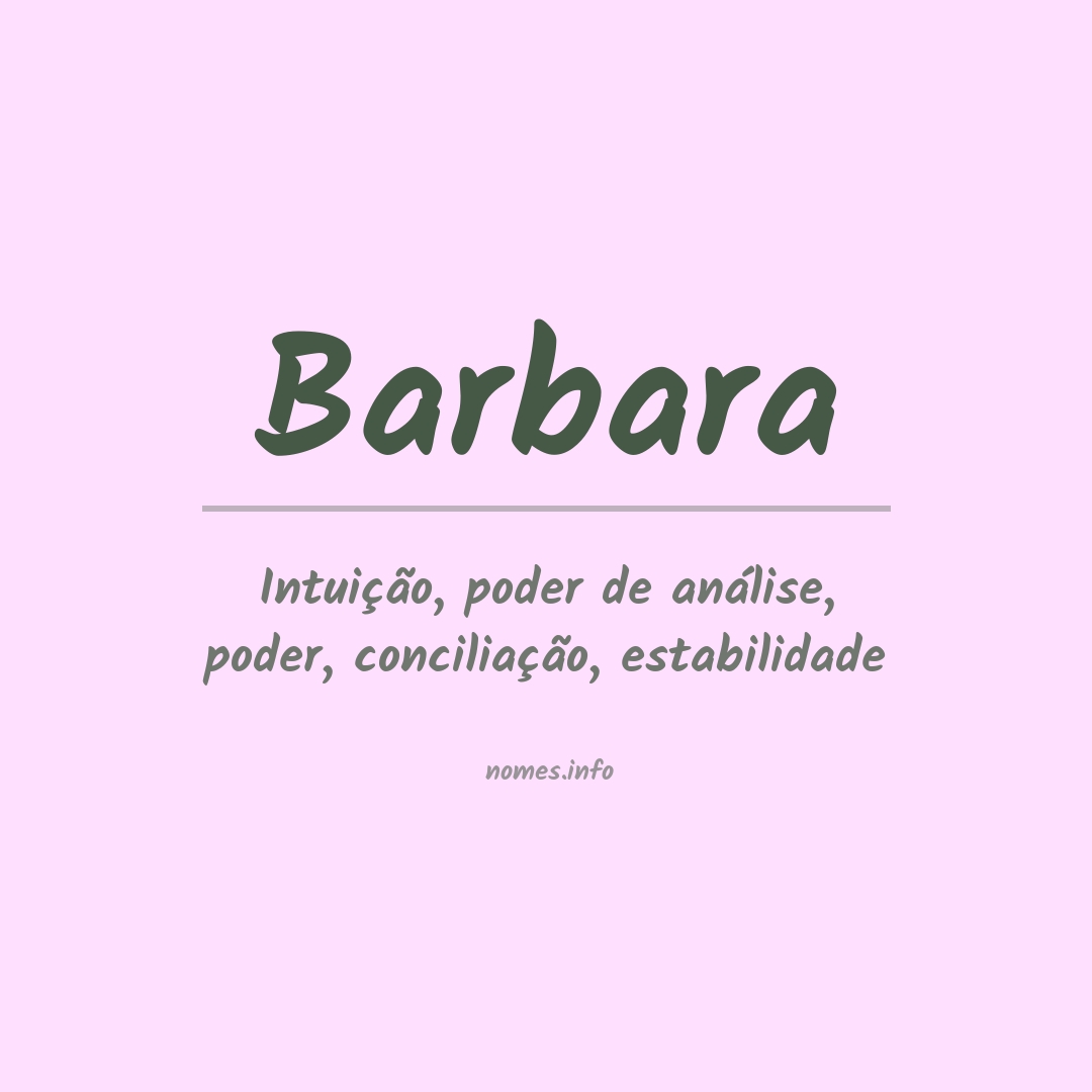 Significado do nome Barbara