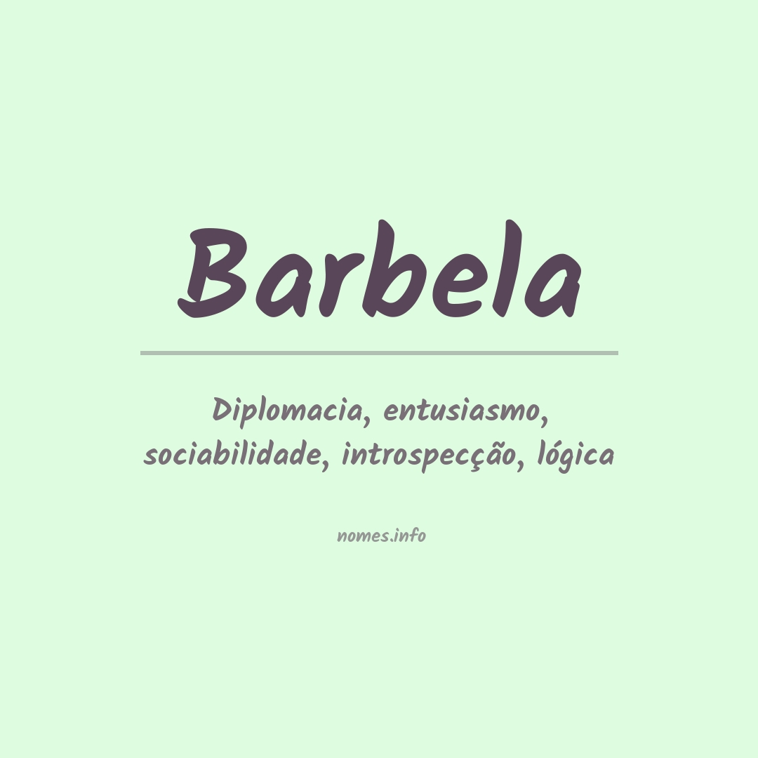 Significado do nome Barbela