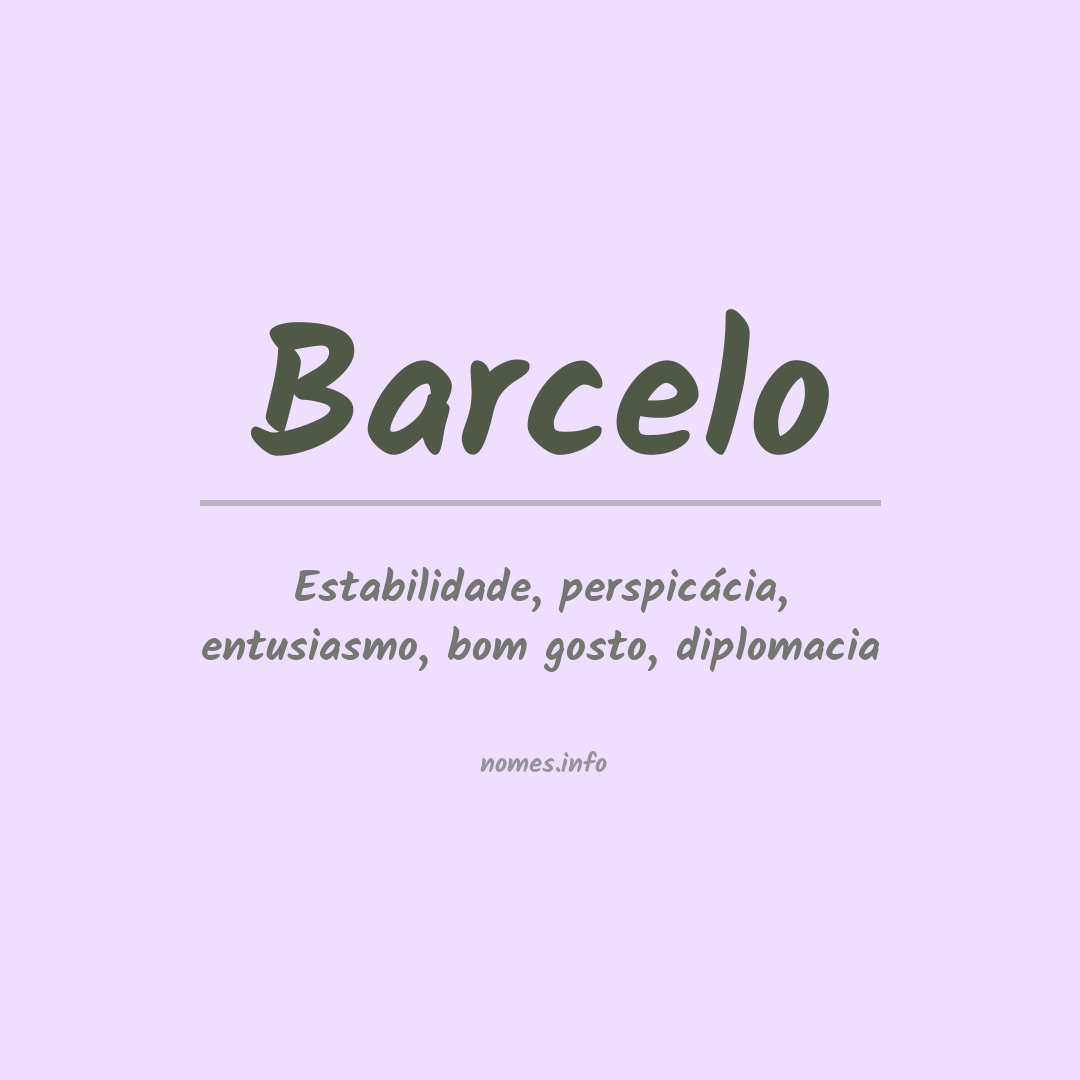 Significado do nome Barcelo