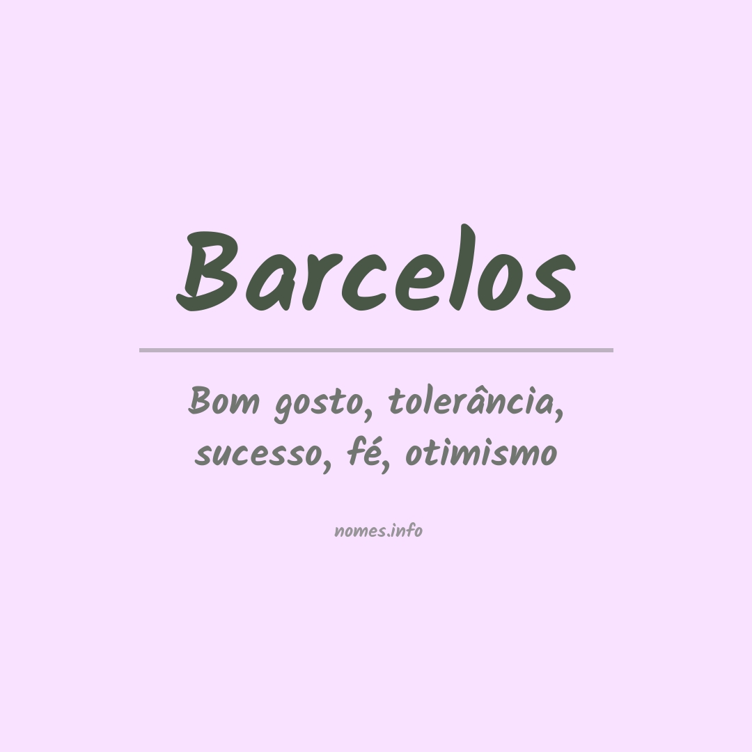 Significado do nome Barcelos
